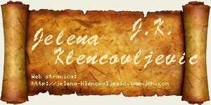 Jelena Klencovljević vizit kartica